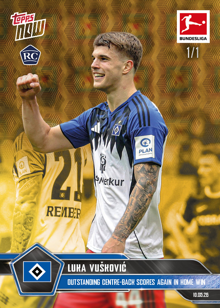 Luka Vušković - 2025-26 Bundesliga Topps NOW - Card 191 - PR: 2387 - Image 2