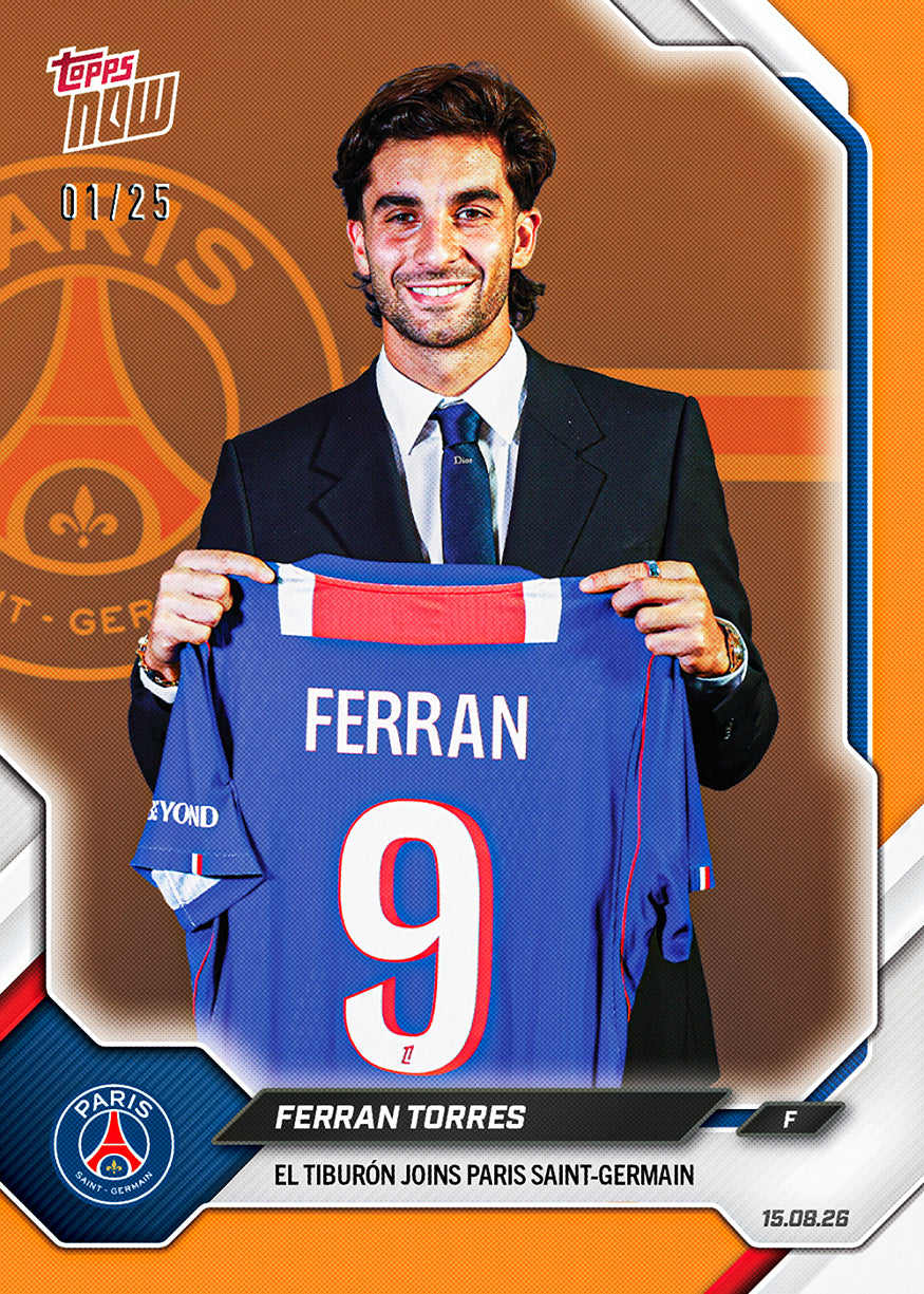 Ferran Torres - 2026-27 Paris Saint-Germain Topps NOW - Card 1 - PR: 1091 - Image 5
