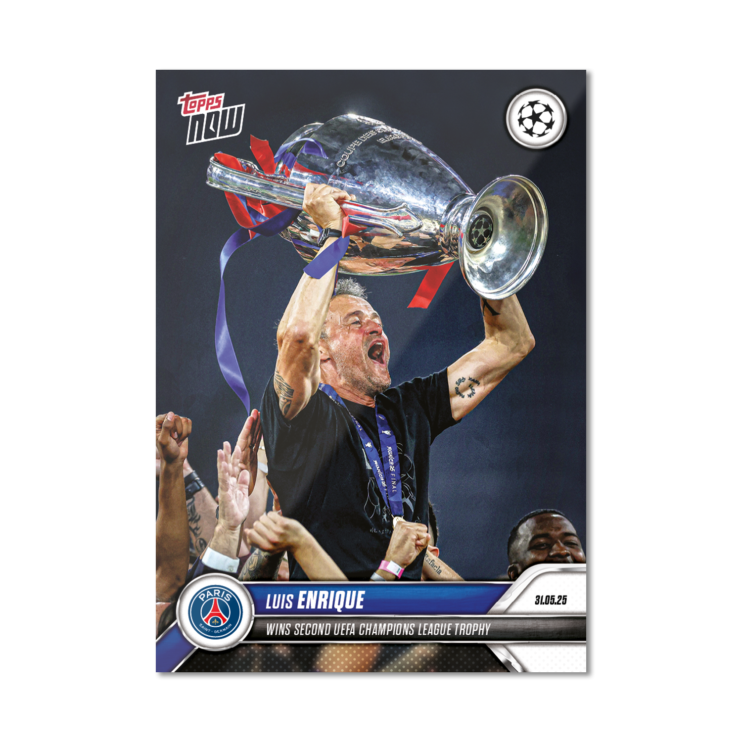 Luis Enrique - 2024-25 UCL Topps NOW - Card 161 - LOOK FOR AUTO - PR: 1221