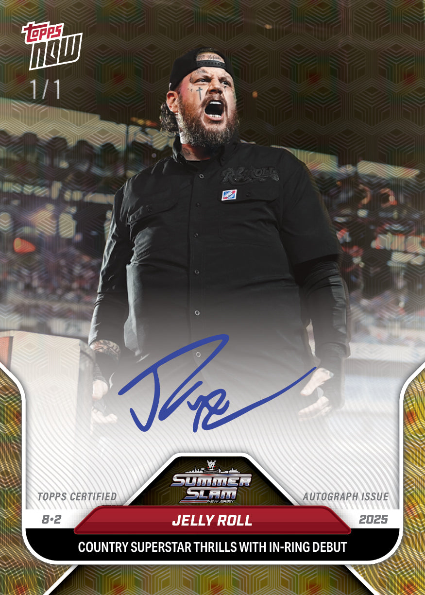 Jelly Roll - 2025 WWE Topps NOW - Card 85 - LOOK FOR AUTOS - PR: 6239 - Image 2