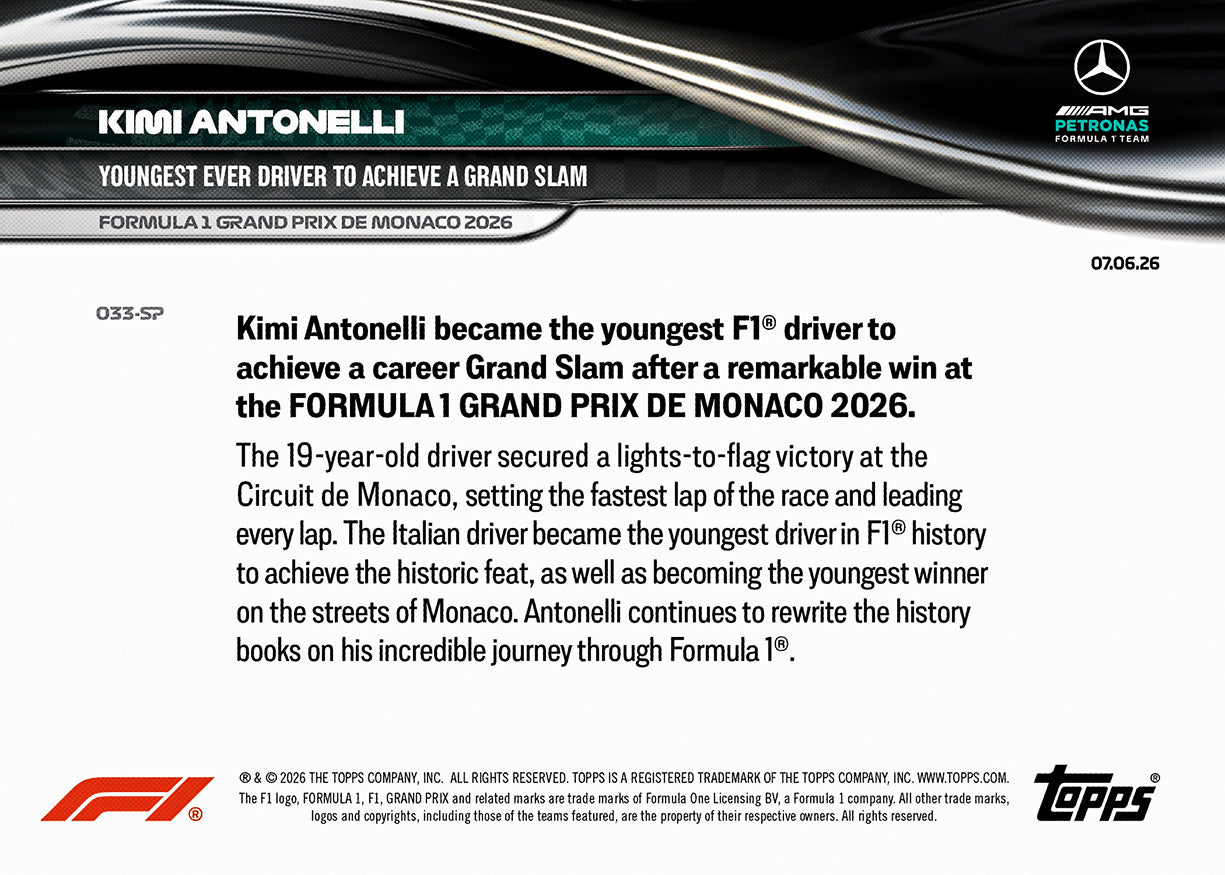Kimi Antonelli - 2026 Formula 1 Topps NOW - Card 33 - PR: 24746 - Image 10