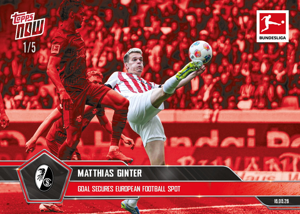 Matthias Ginter - 2025-26 Bundesliga Topps NOW - Card 198 - PR: 166 - Image 3