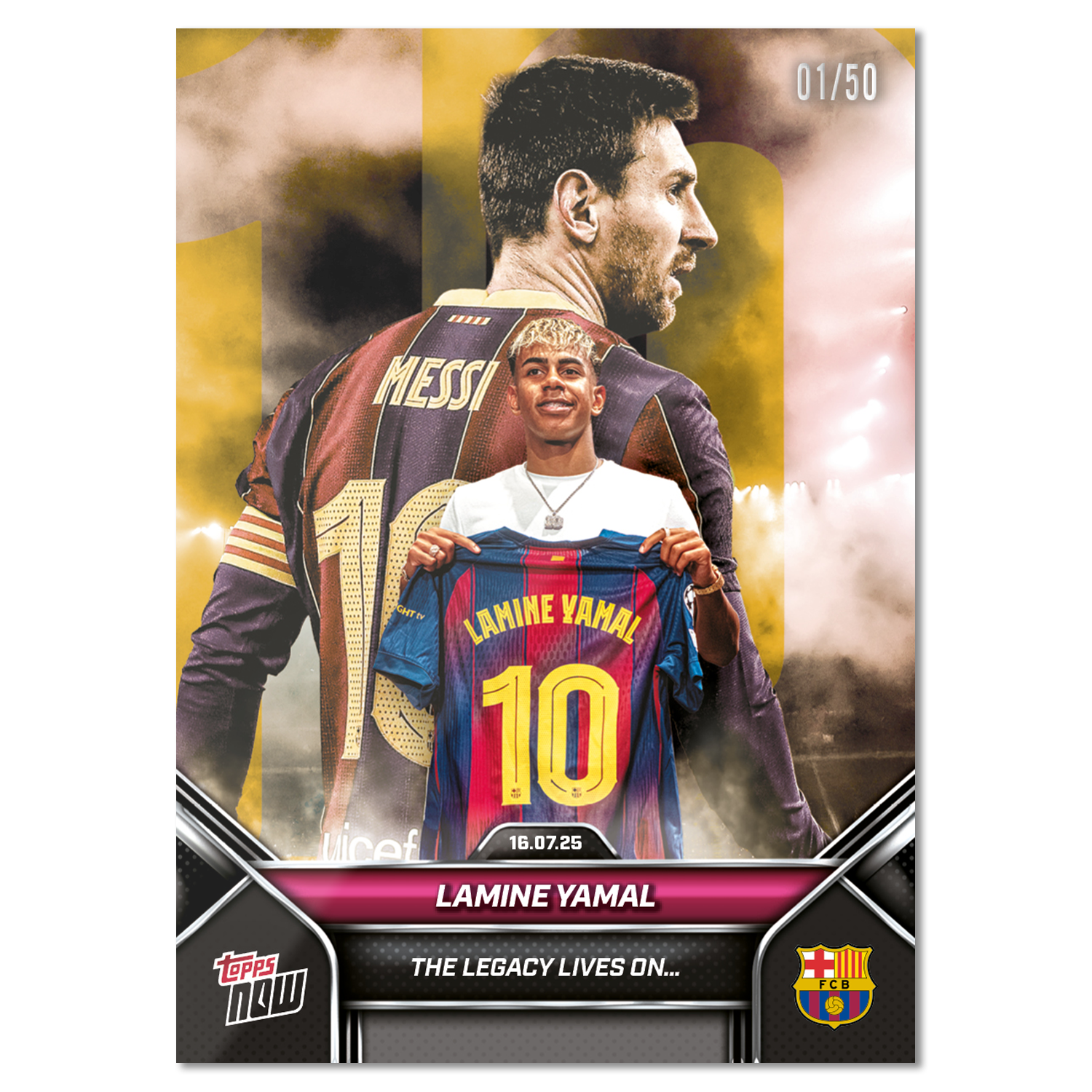 Lamine Yamal - 2025 FC Barcelona Topps NOW - Card 2 - LOOK FOR DUAL AUTO - PR: 76476 - Image 7