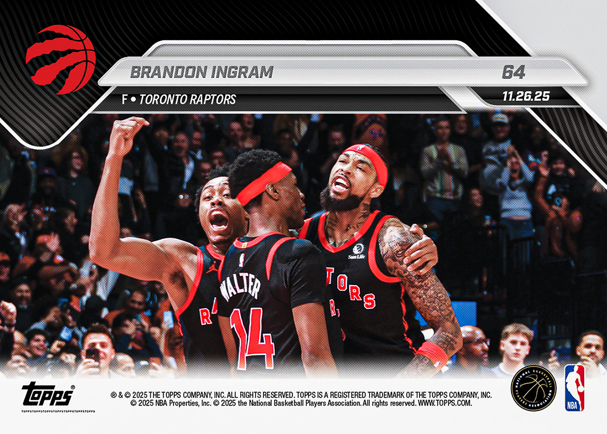 Brandon Ingram - 2025-26 NBA Topps NOW - Card 64 - PR: 401 - Image 2