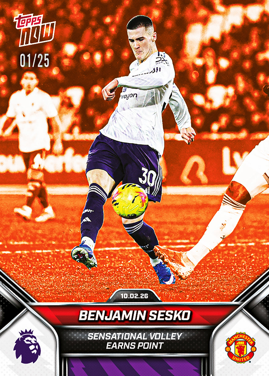 Benjamin Sesko - 2025-26 Premier League Topps NOW - Card 137 - PR: 462 - Image 5