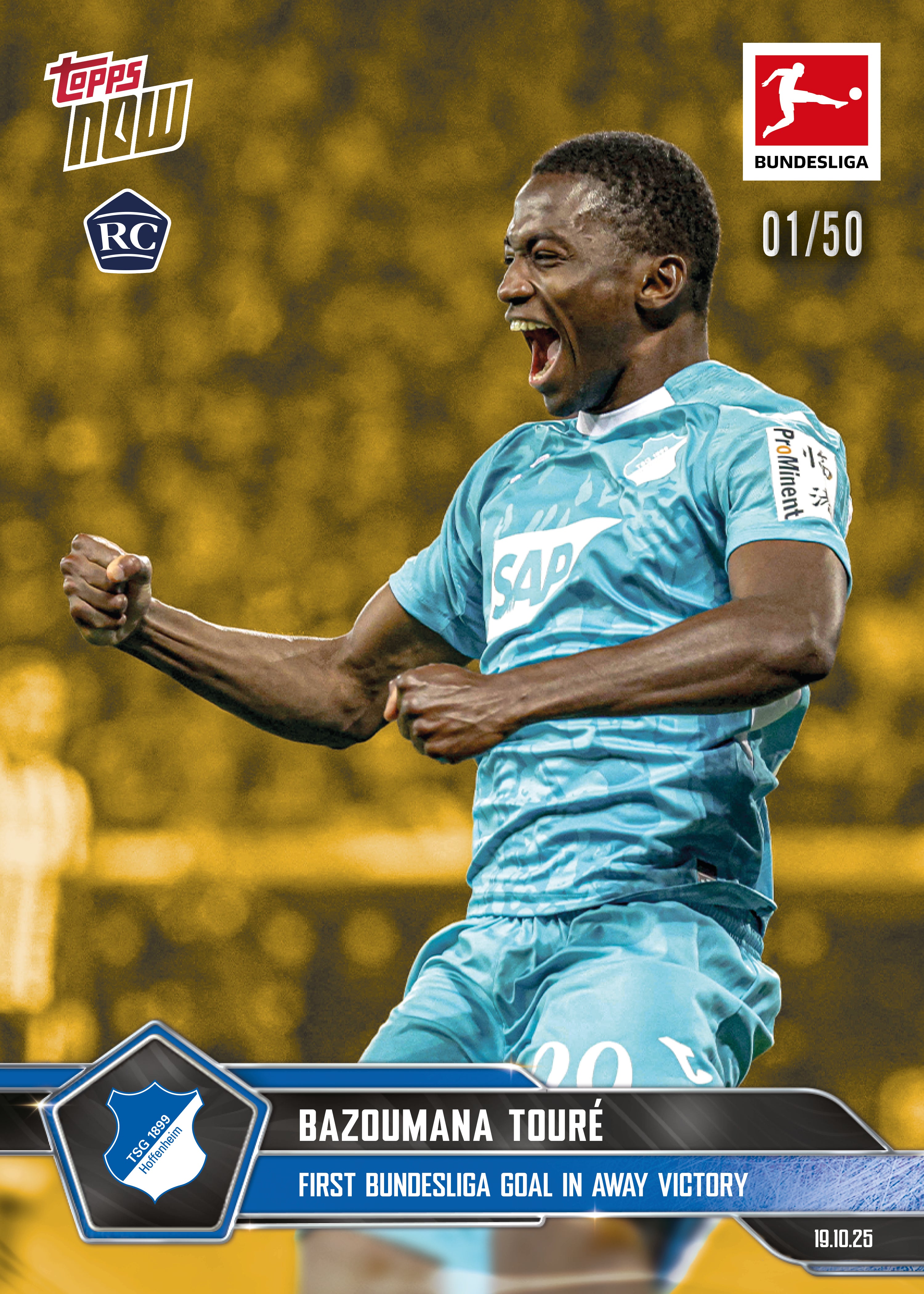 Bazoumana Touré - 2025-26 Bundesliga Topps NOW - Card 46 - PR: 337 - Image 6