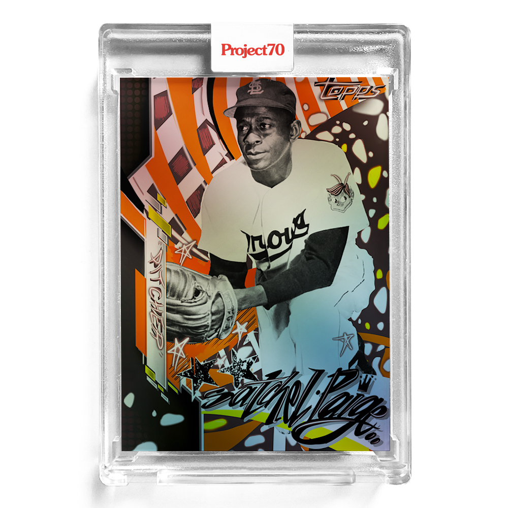 Topps Project70 Card 217 - 2021 Satchel Paige by King Saladeen - Print Run: 1690 - Image 3