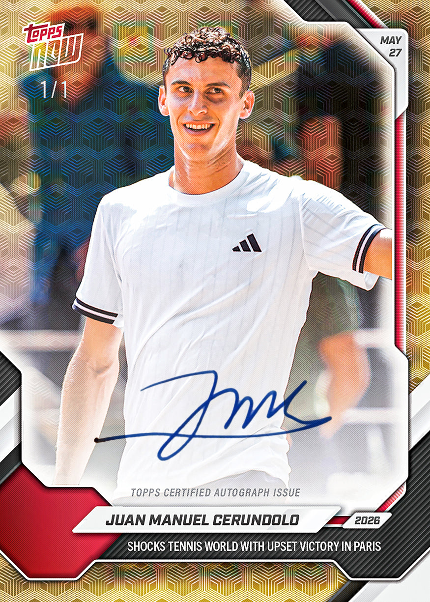 Juan Manuel Cerundolo - 2026 Topps NOW Tennis - Card 14 - PR: 567 - Image 2