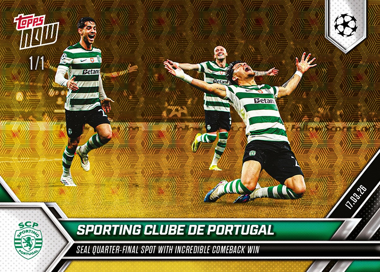 Alternative view of Sporting Clube de Portugal - 2025-26 UCL Topps NOW - Card 108 - PR: 472