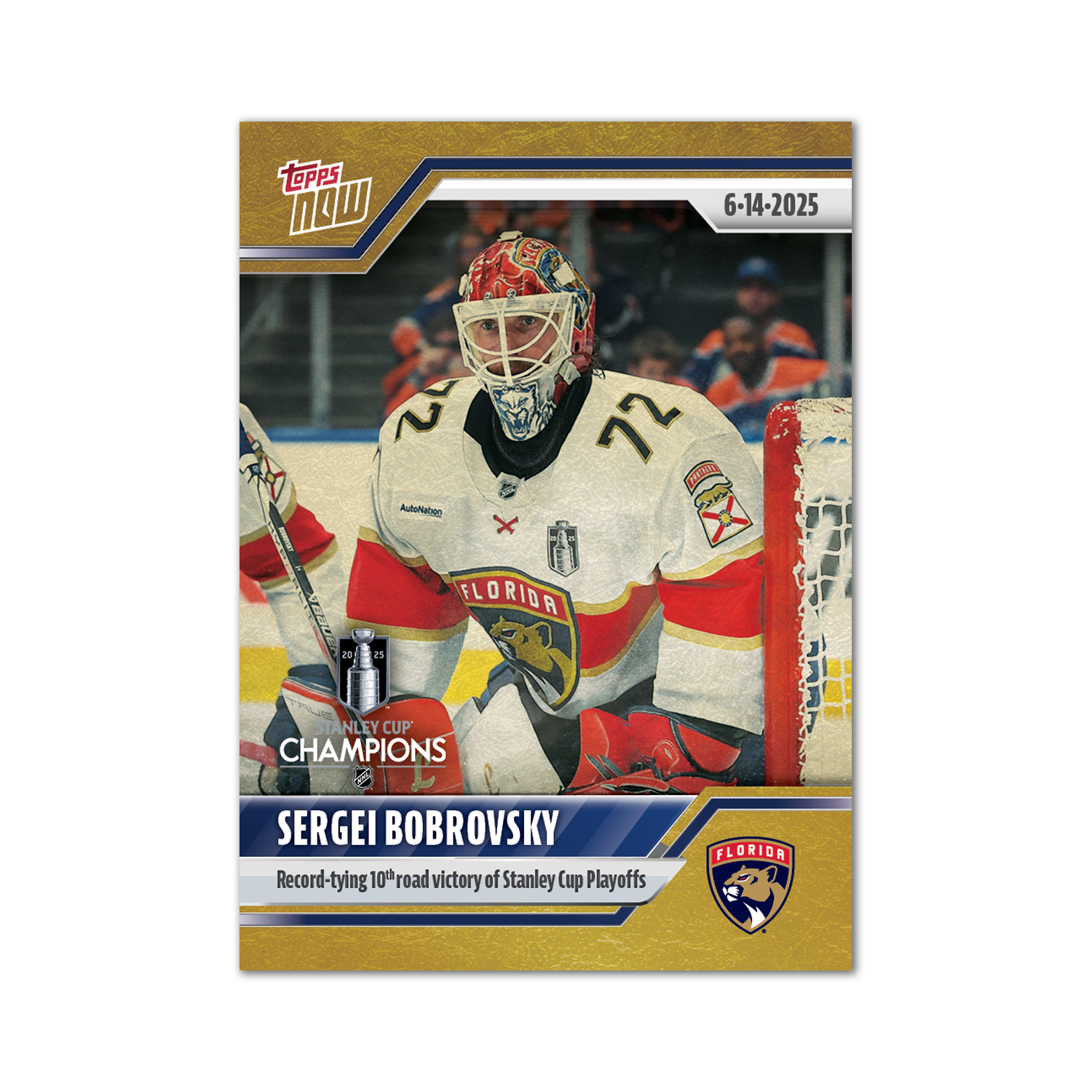 Sergei Bobrovsky - 2024-25 NHL Topps NOW - Sticker # 206 Pack - PR: 520 - Image 2