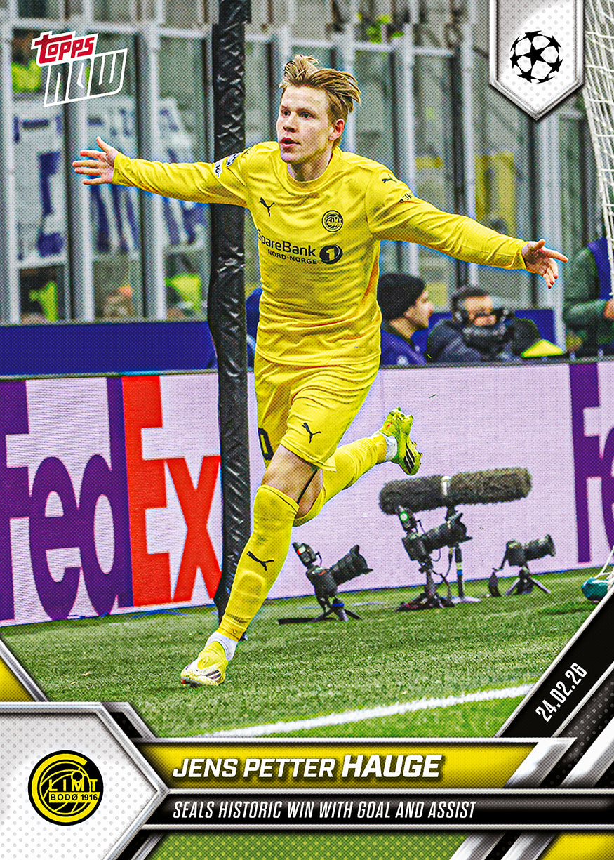 Jens Petter Hauge - 2025-26 UCL Topps NOW - Card 96 - PR: 857