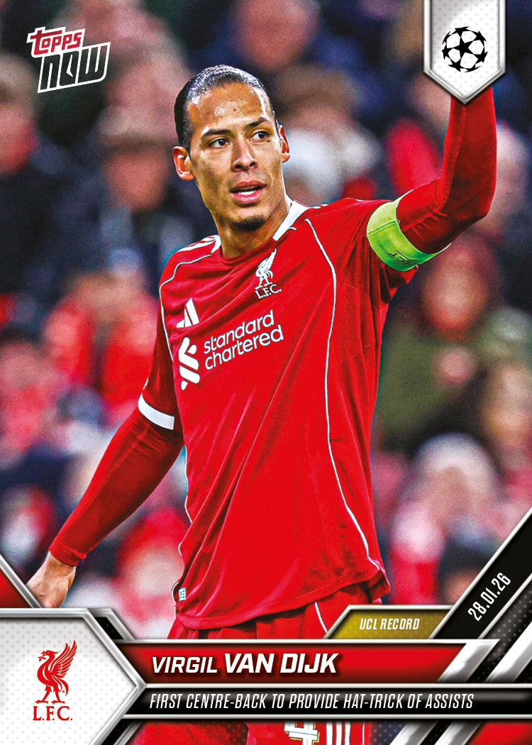 Virgil van Dijk - 2025-26 UCL Topps NOW - Card 82 - PR: 751