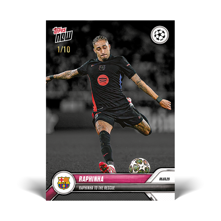 Raphinha - 2024-25 UCL Topps NOW Card 117 - PR: 431 - Image 7