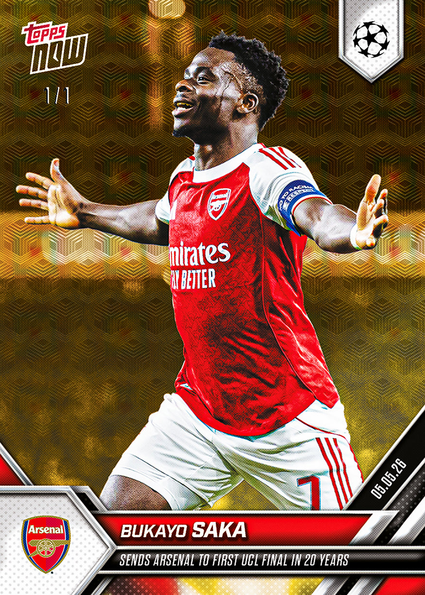 Bukayo Saka - 2025-26 UCL Topps NOW - Card 132 - PR: 3744 - Image 3