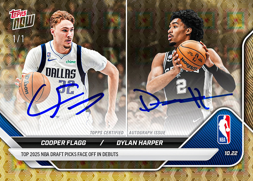 Cooper Flagg/Dylan Harper - 2025-26 NBA Topps NOW - Card 8 - PR: 7178 - Image 2