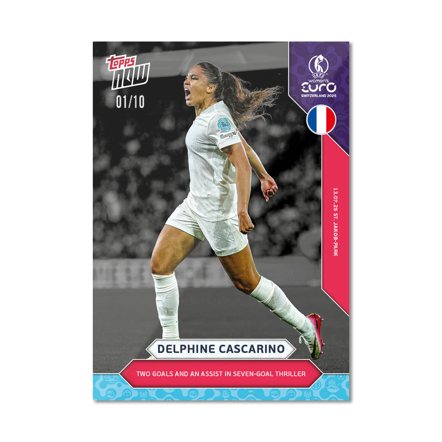 Delphine Cascarino - UEFA Women’s EURO 2025™ Topps NOW - Card 18 - PR: 122 - Image 4