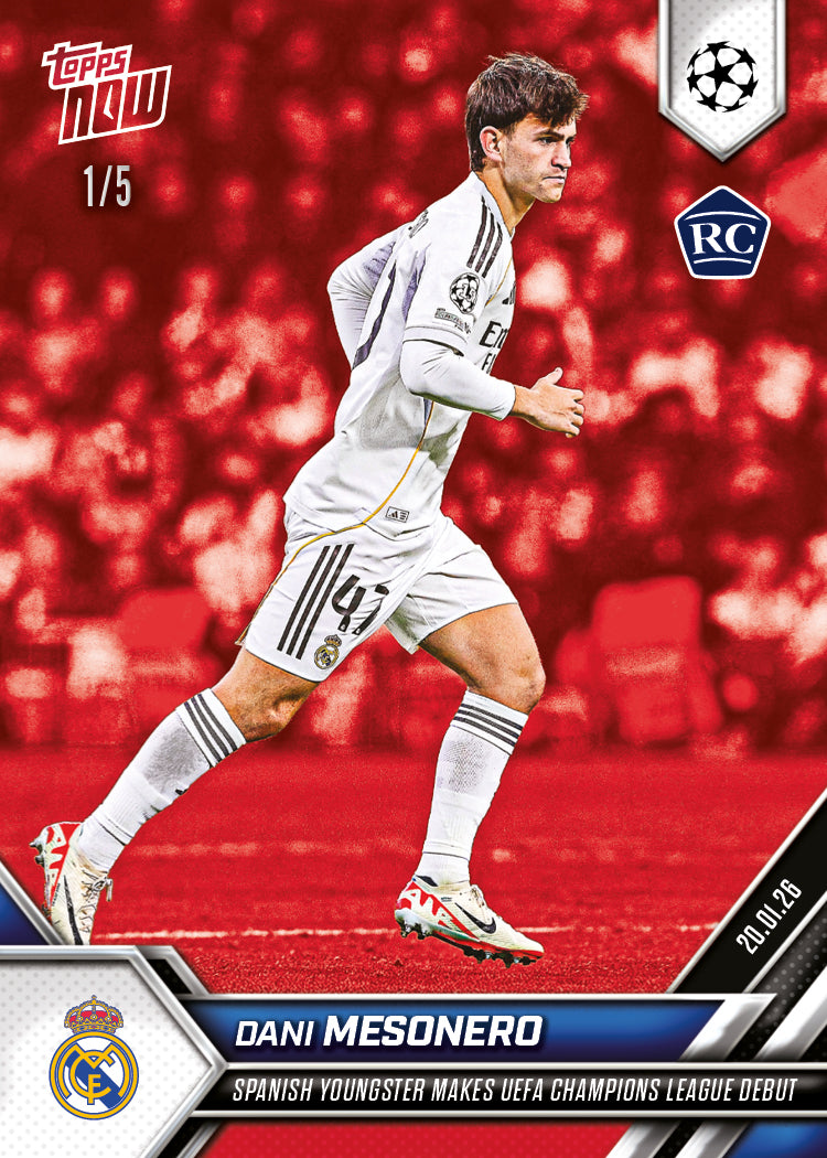 Dani Meso - 2025-26 UCL Topps NOW - Card 76 - PR: 1022 - Image 3