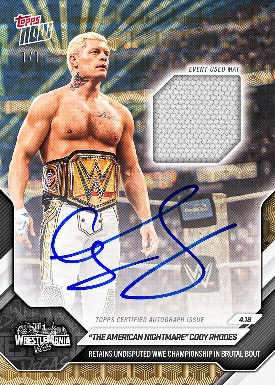 Alternative view of "The American Nightmare" Cody Rhodes - 2026 WWE Topps NOW - Card 42 - PR: 1953