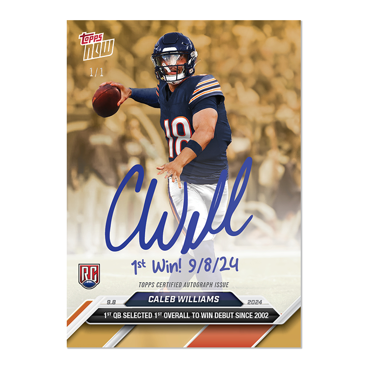 Alternative view of Caleb Williams - 2024 TOPPS NOW Football Card 2 - LOOK FOR AUTOS - PR: 28,262
