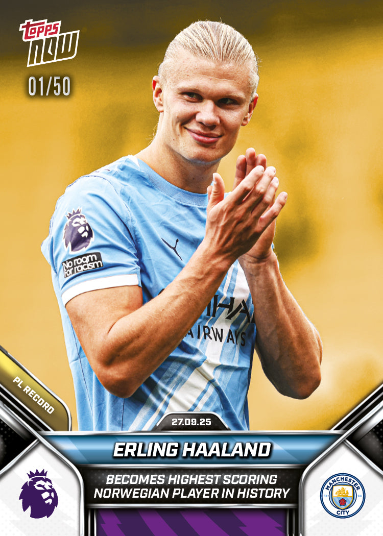 Erling Haaland - 2025-26 Premier League Topps NOW - Card 27 - PR: 1315 - Image 6