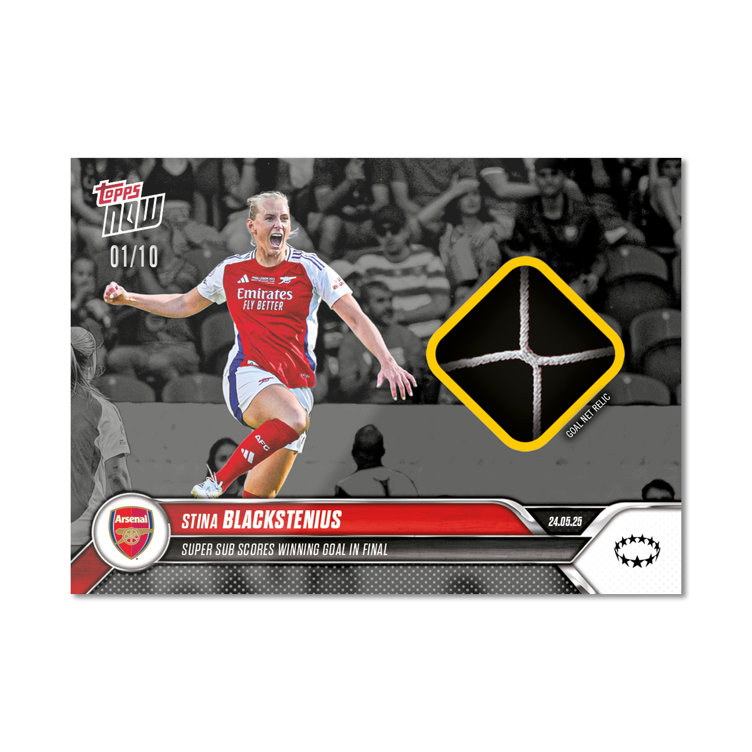 Stina Blackstenius - 2024-25 UWCL Topps NOW - Card 29 - LOOK FOR RELICS - PR: 1115 - Image 4