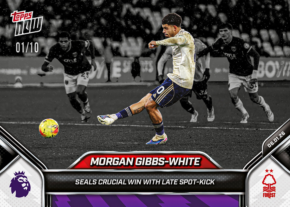 Morgan Gibbs-White - 2025-26 Premier League Topps NOW - Card 103 - PR: 132 - Image 4