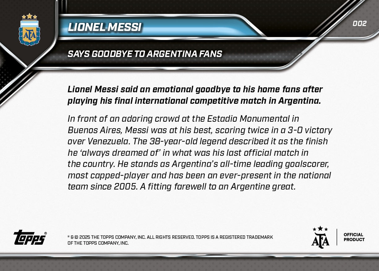 Lionel Messi - 2024-25 Argentina Topps NOW - Card 2 - PR: 34982 - Image 7