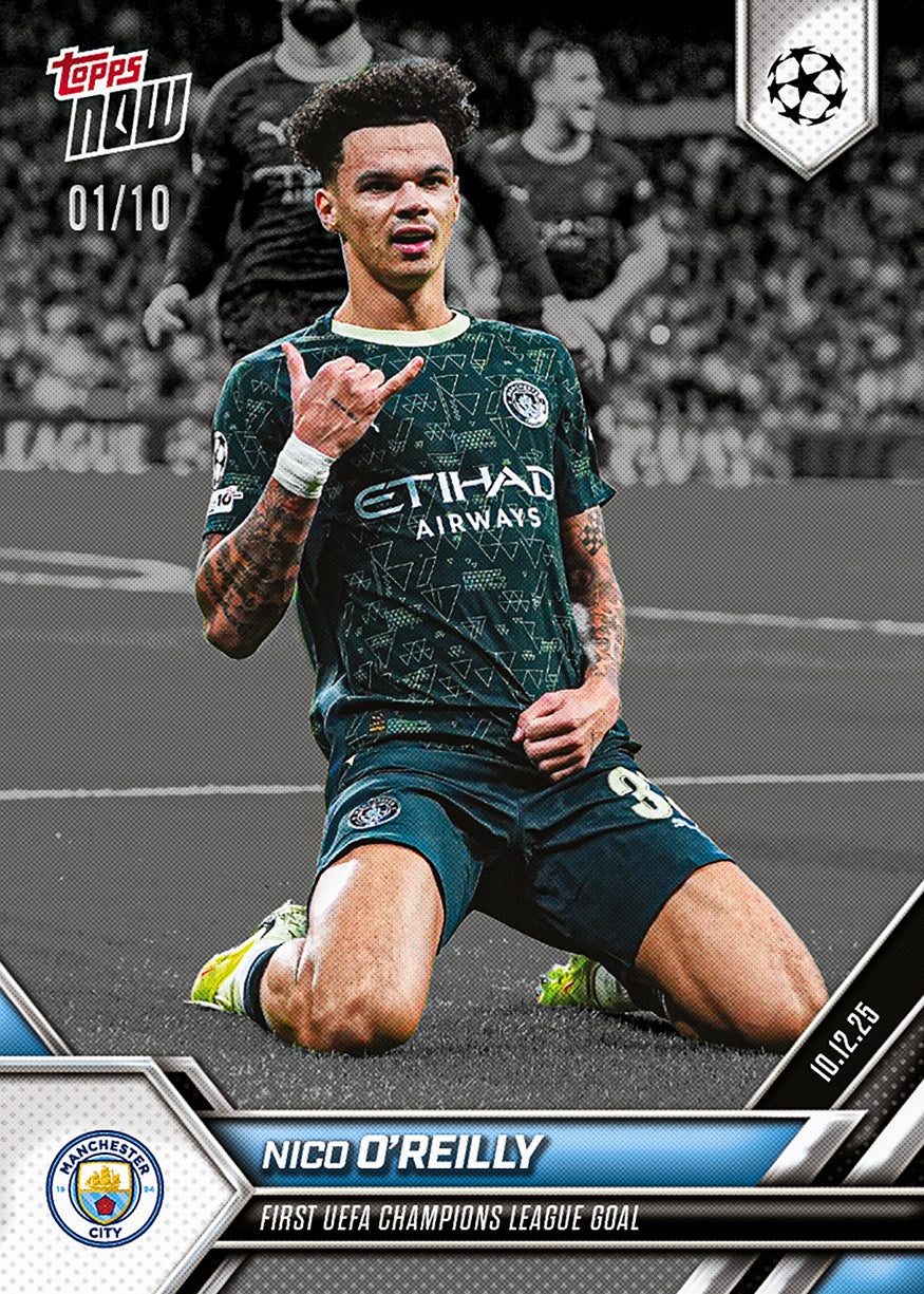 Nico O'Reilly - 2025-26 UCL Topps NOW - Card 68 - PR: 399 - Image 4