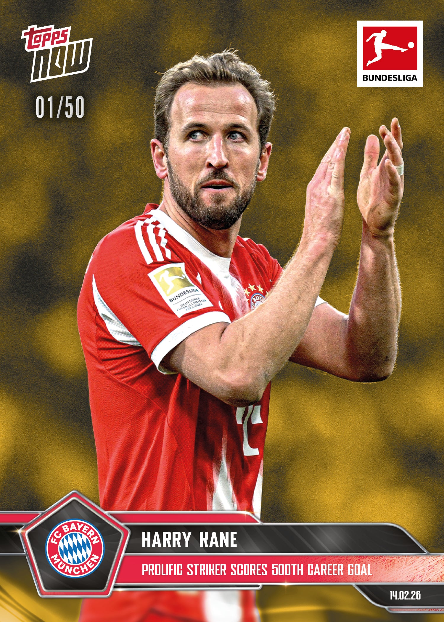 Harry Kane - 2025-26 Bundesliga Topps NOW - Card 125 - PR: 1349 - Image 7
