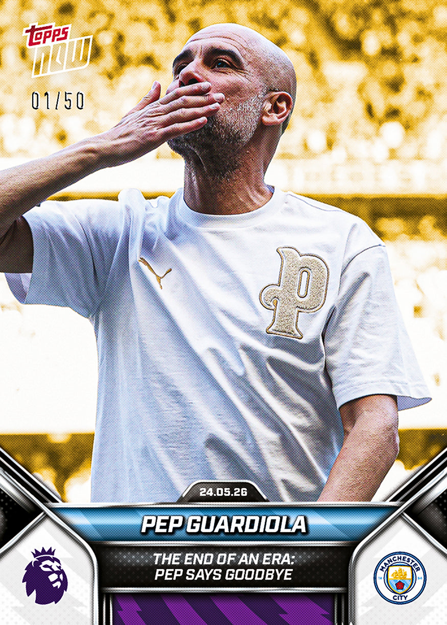Pep Guardiola - 2025-26 Premier League Topps NOW - Card 201 - PR: 2837 - Image 7