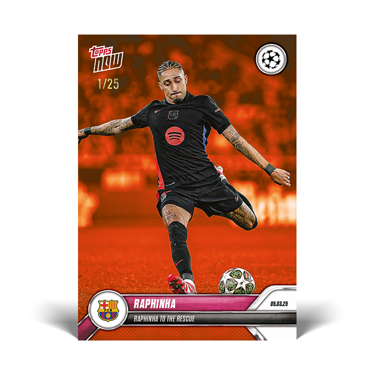 Raphinha - 2024-25 UCL Topps NOW Card 117 - PR: 431 - Image 4