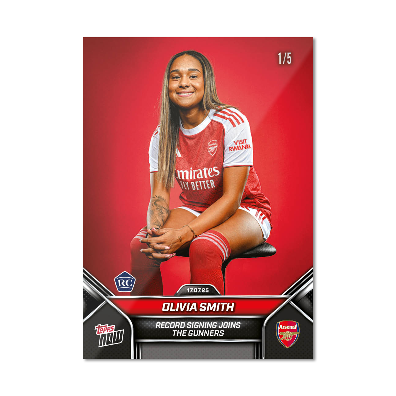 Olivia Smith - 2025 Arsenal FC Topps NOW - Card 1 - PR: 511 - Image 3