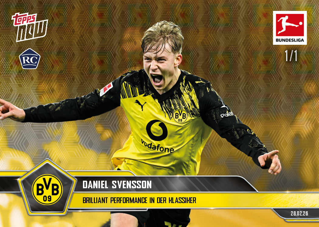 Daniel Svensson - 2025-26 Bundesliga Topps NOW - Card 136 - PR: 461 - Image 2