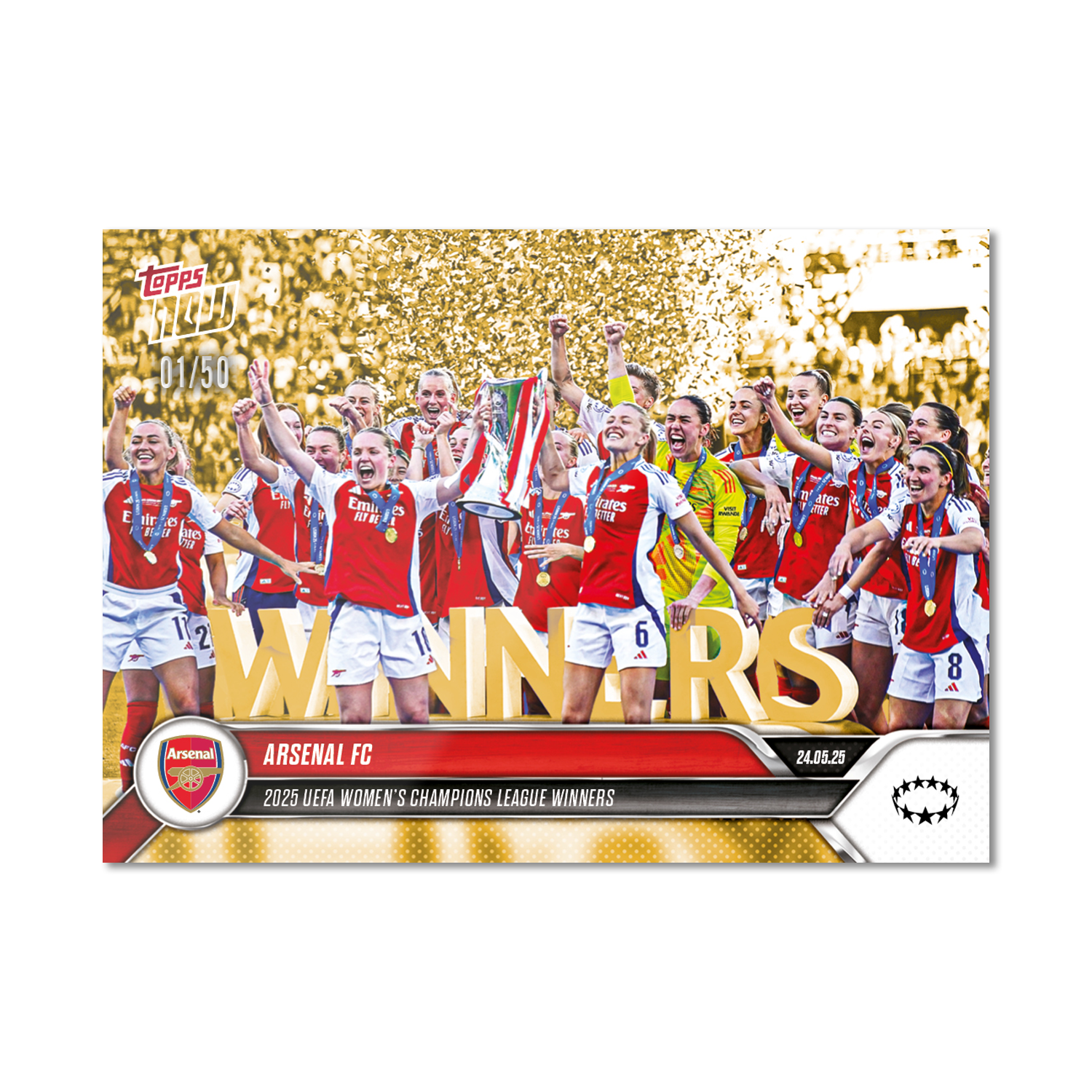 Arsenal FC - 2024-25 UWCL Topps NOW - Card 27 - PR: 1586 - Image 6