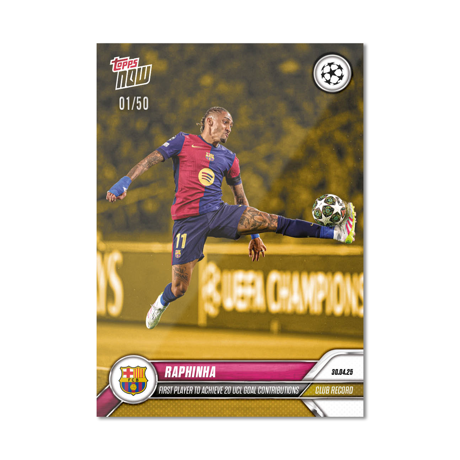 Raphinha - 2024-25 UCL Topps NOW - Card 147 - PR: 856 - Image 6