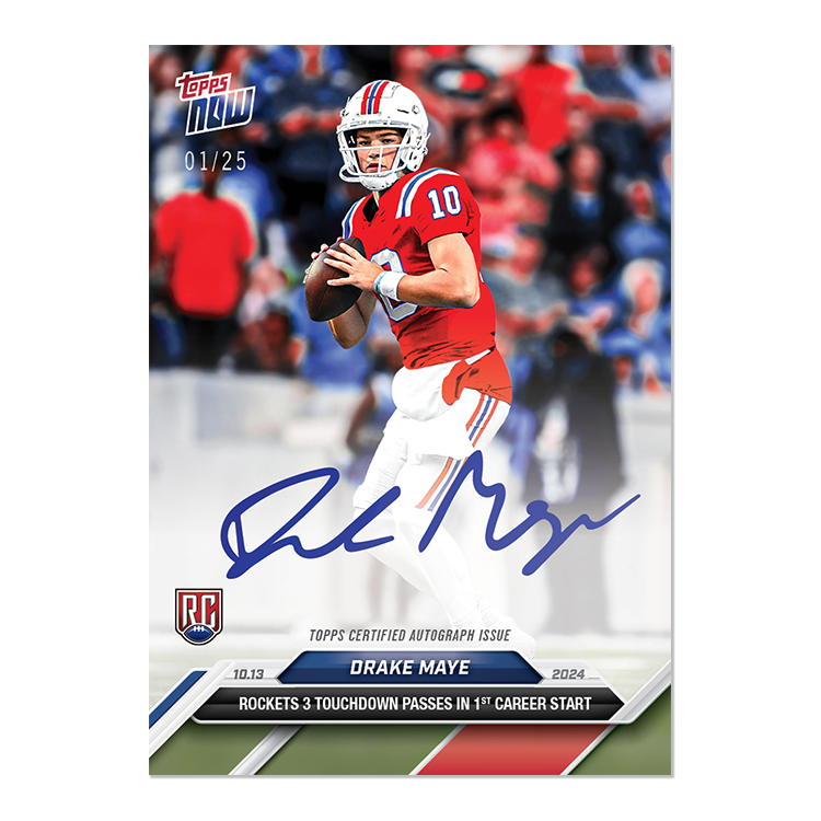 Drake Maye - 2024 TOPPS NOW Football Card 10 - LOOK FOR AUTOS - PR: 11,005 - Image 5