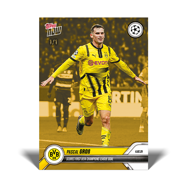 Pascal Groß - Scores first UEFA Champions League goal - 24/25 UCL Topps NOW Card 97 - PR: 132 - Image 3
