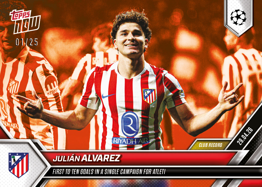 Julián Alvarez - 2025-26 UCL Topps NOW - Card 130 - PR: 581 - Image 5
