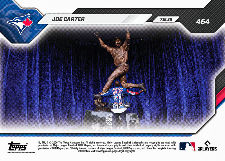 Joe Carter - 2026 MLB Topps NOW - Card 464 - PR: 709 - Image 2