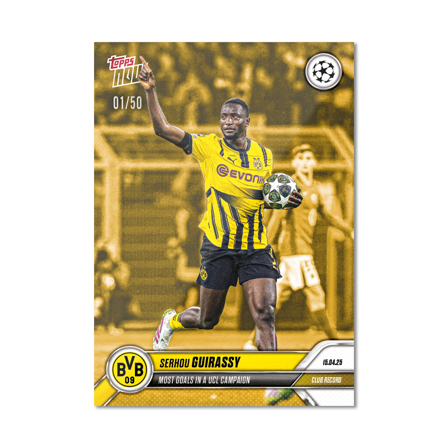Serhou Guirassy - 2024-25 UCL Topps NOW - Card 139 - PR: 173 - Image 6