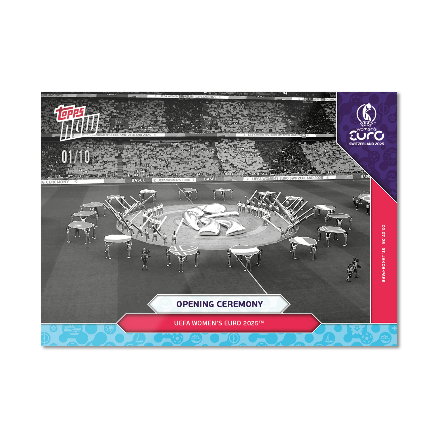 Opening Ceremony - UEFA Women’s EURO 2025™ Topps NOW - Card 1 - PR: 85 - Image 4