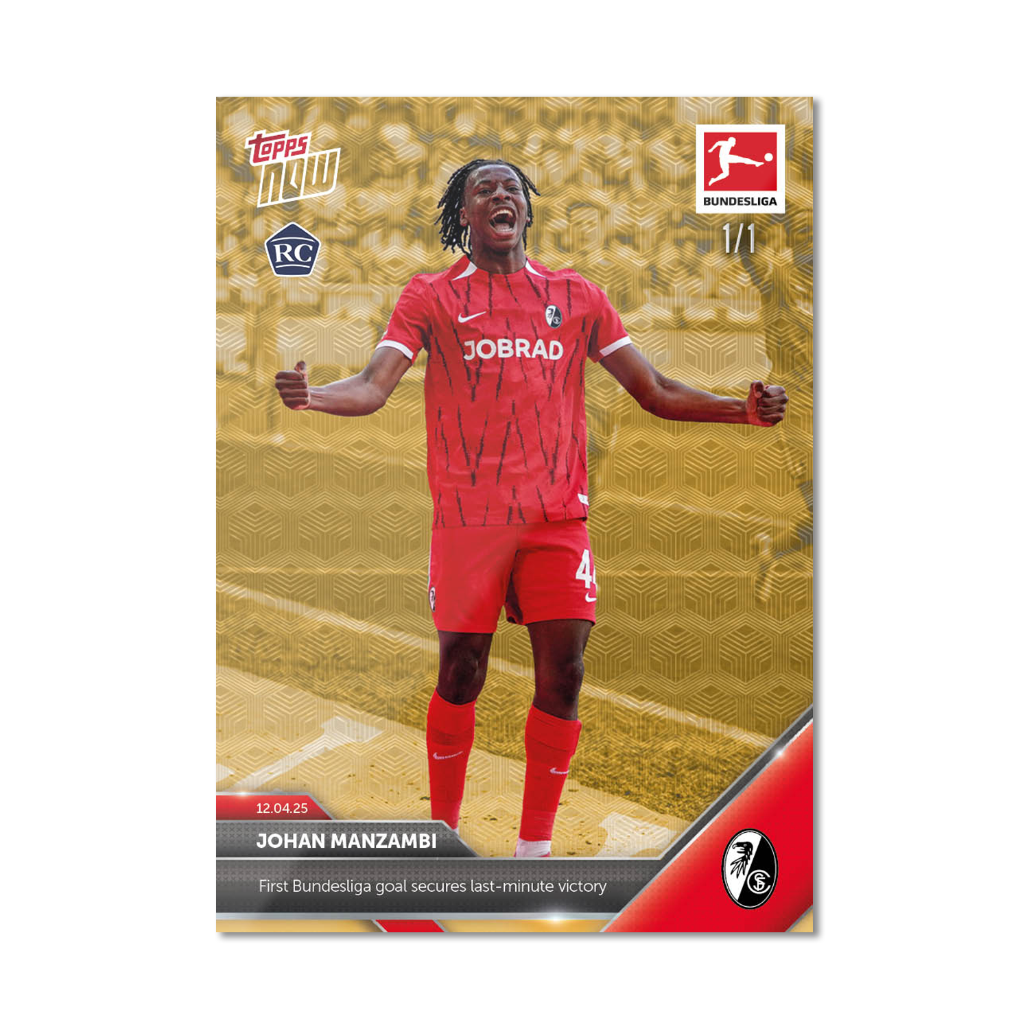 Johan Manzambi - 2024-25 Bundesliga Topps NOW Card 163 - PR: 61 - Image 2