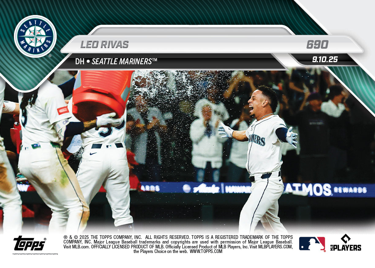 Leo Rivas - 2025 MLB Topps NOW - Card 690 - PR: 559 - Image 2