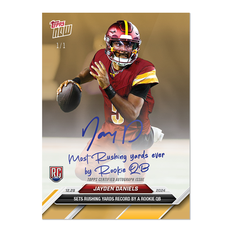 Jayden Daniels - 2024 Topps NOW Football Card 19 - LOOK FOR AUTOS - PR: 11,220 - Image 2