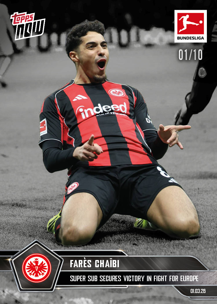 Farès Chaïbi - 2025-26 Bundesliga Topps NOW - Card 139 - PR: 209 - Image 4