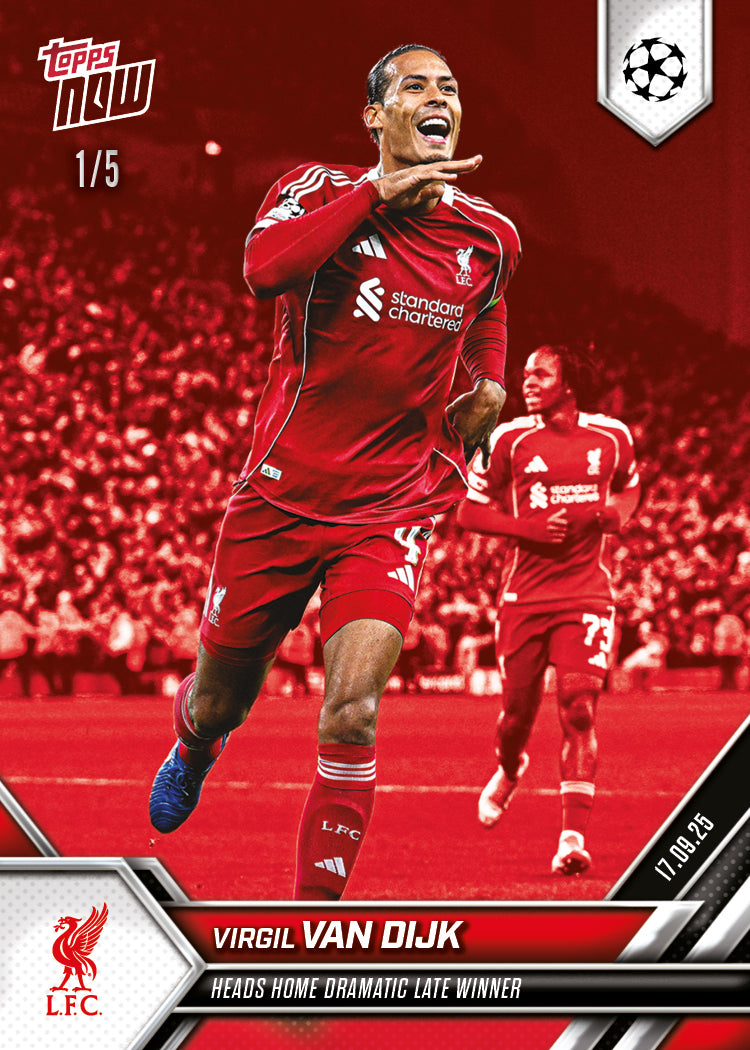 Virgil van Dijk - 2025-26 UCL Topps NOW - Card 15 - PR: 585 - Image 3