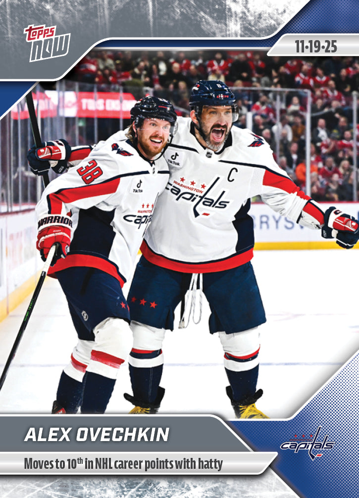Alex Ovechkin - 2025-26 NHL Topps NOW - Sticker # 42 Pack - PR: 495