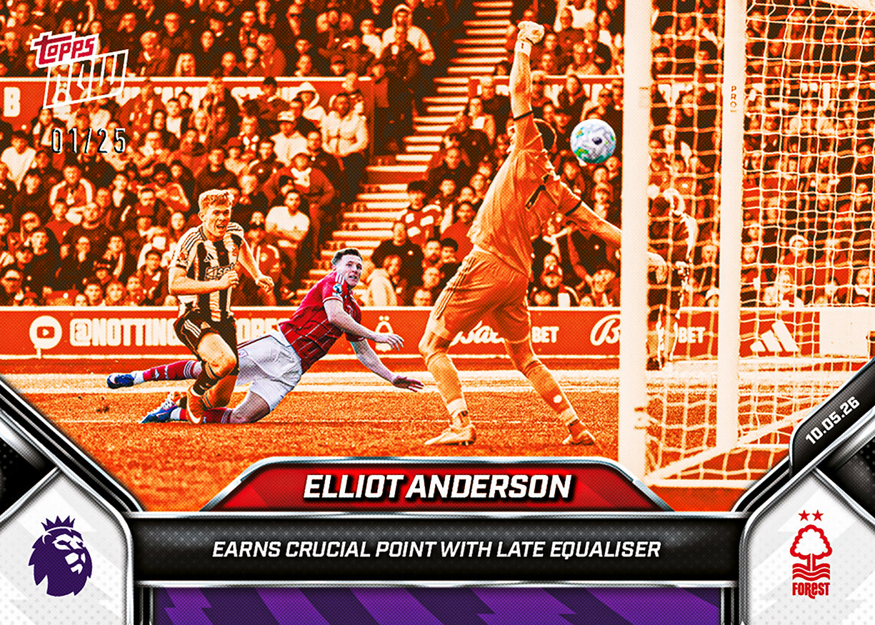Elliot Anderson - 2025-26 Premier League Topps NOW - Card 192 - PR: 255 - Image 5