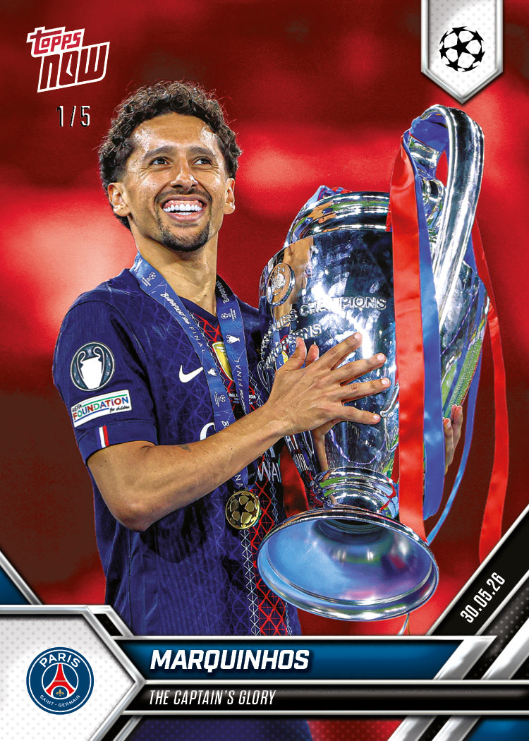 Marquinhos - 2025-26 UCL Topps NOW - Card 141 - PR: 1492 - Image 4
