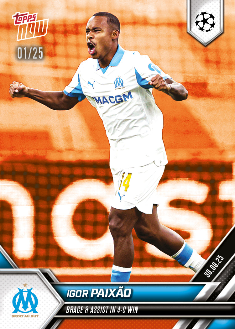 Igor Paixão - 2025-26 UCL Topps NOW - Card 26 - PR: 133 - Image 5